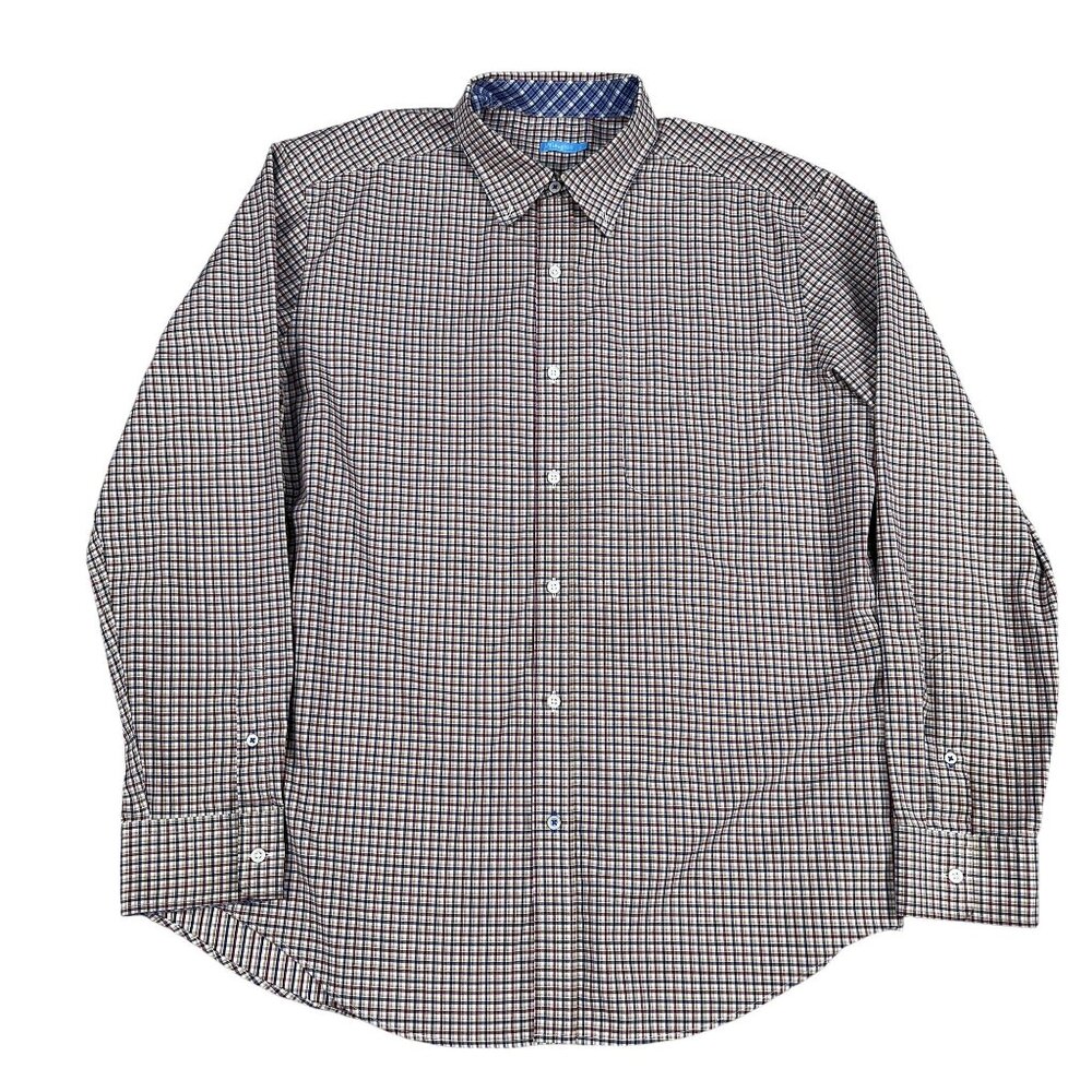 J. McLaughlin Mens 100% Cotton Long Sleeve Colorful Button Down Shirt Sz Large‎